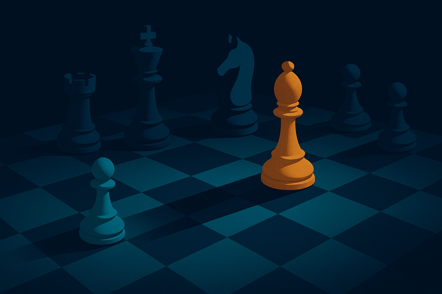Strategic chess pieces representing competitive intelligence in win/loss analysis